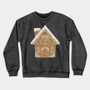 Watercolor Gingerbread House Scandinavian Folk Art Christmas Decorations Crewneck Sweatshirt